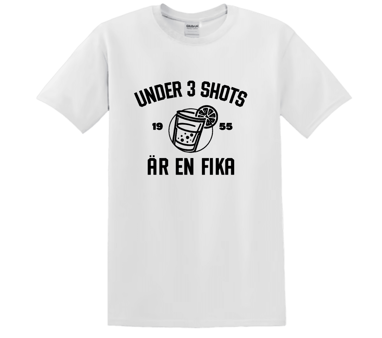 "3 Shots" - T-Shirt med Tryck - TryckXpressen