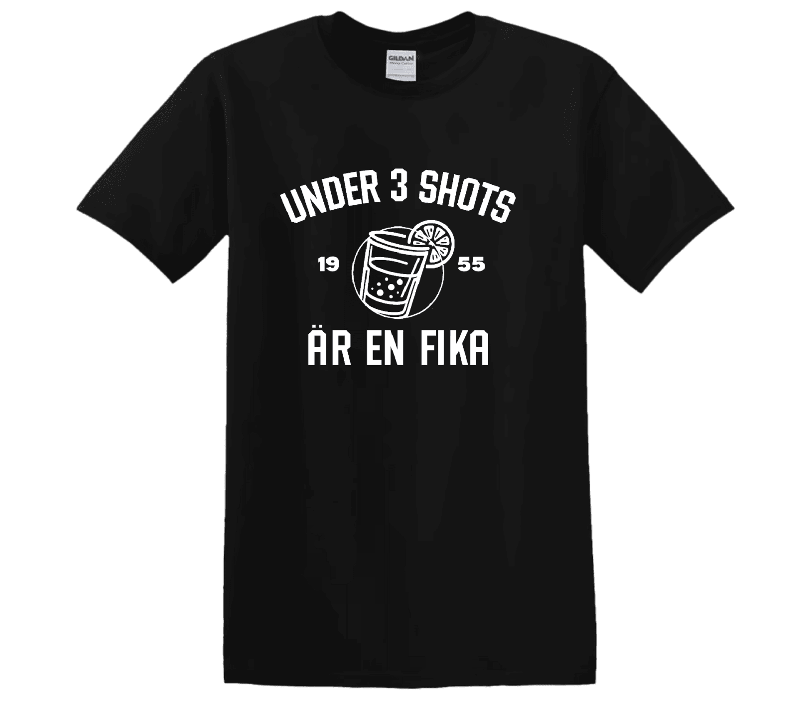 "3 Shots" - T-Shirt med Tryck - TryckXpressen