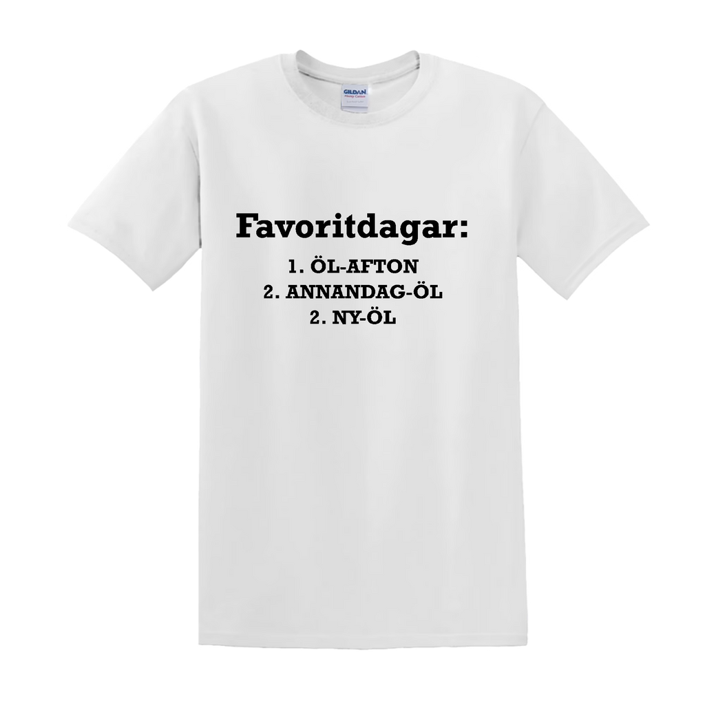 "FAVORITDAGAR" - T-Shirt med Tryck