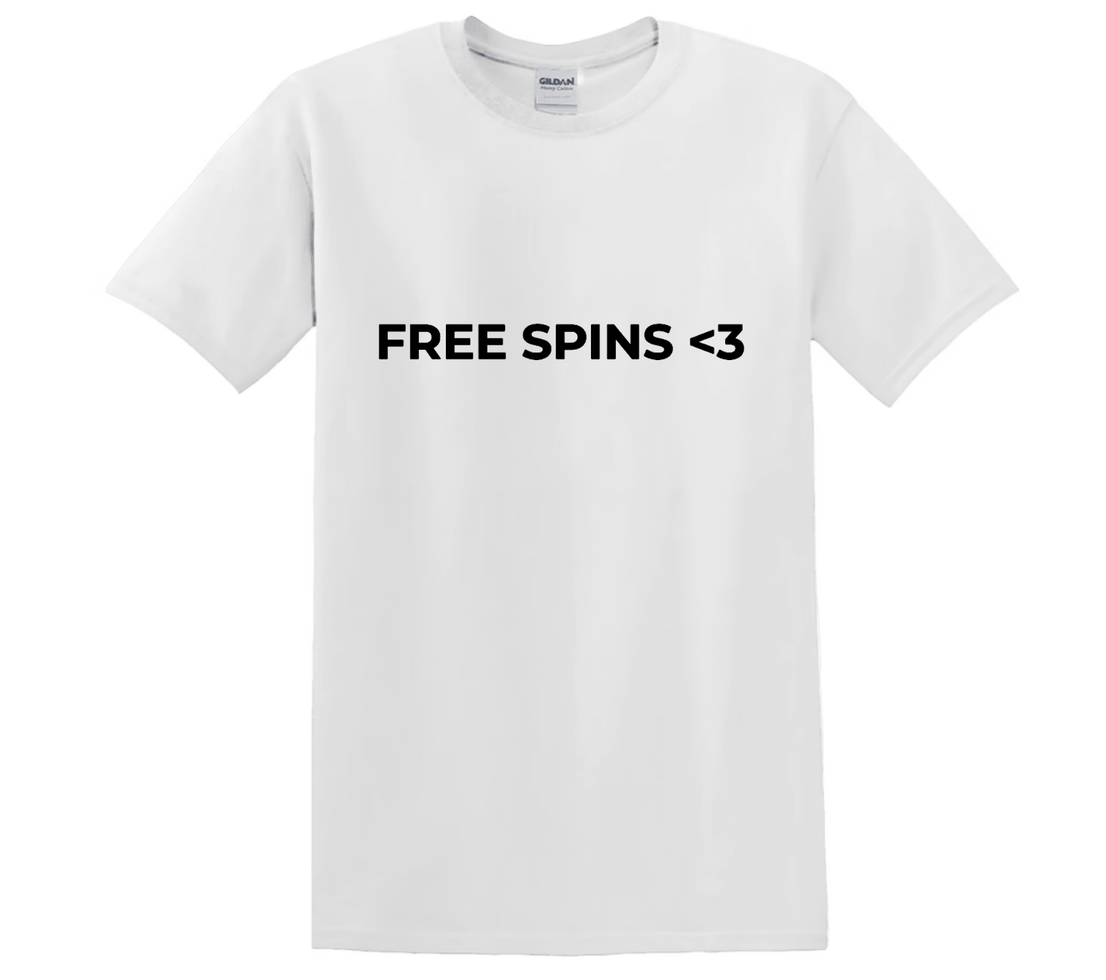 "Free Spins <3" - T-Shirt med Tryck - TryckXpressen