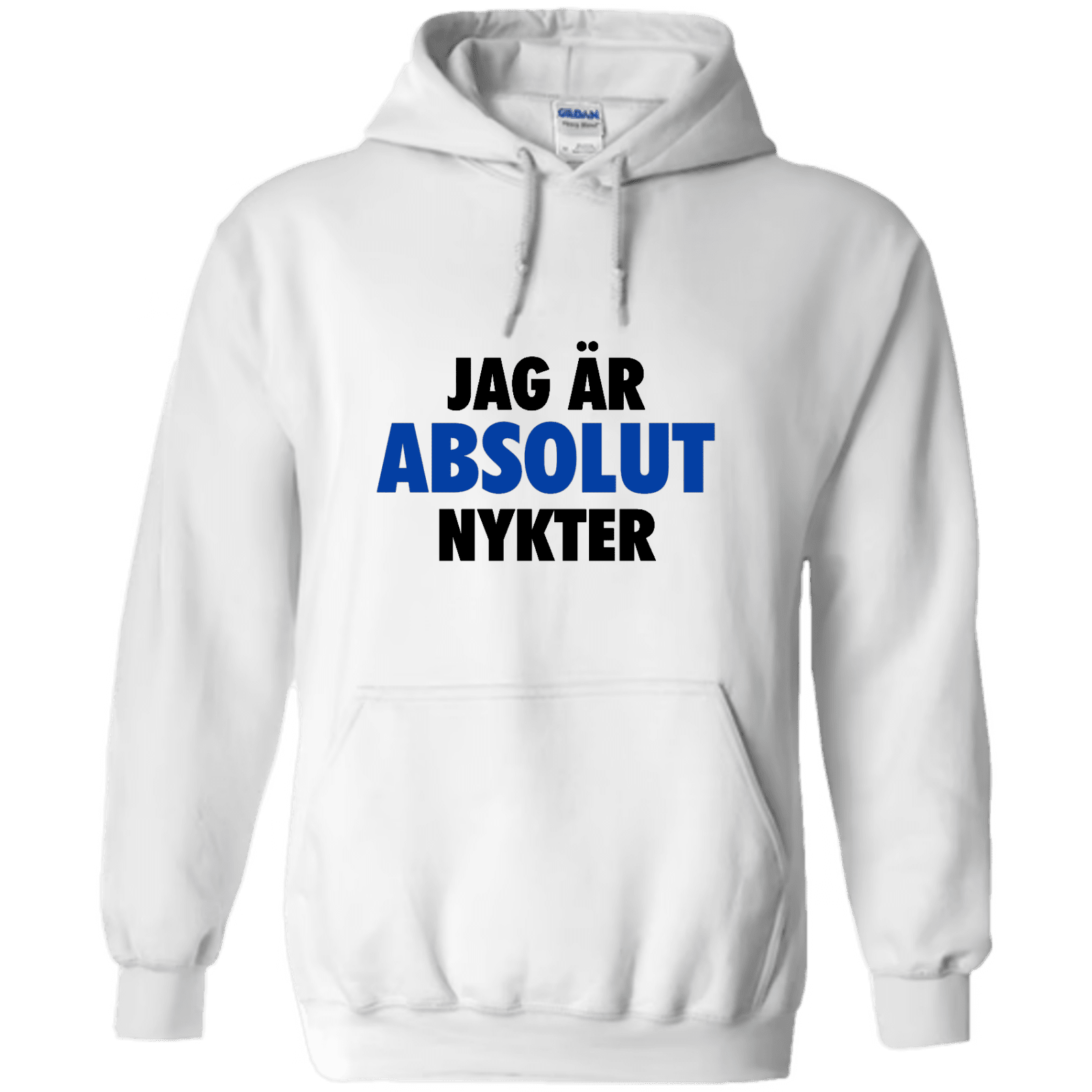 "JAG ÄR ABSOLUT NYKTER" - Hoodie med Tryck - TryckXpressen