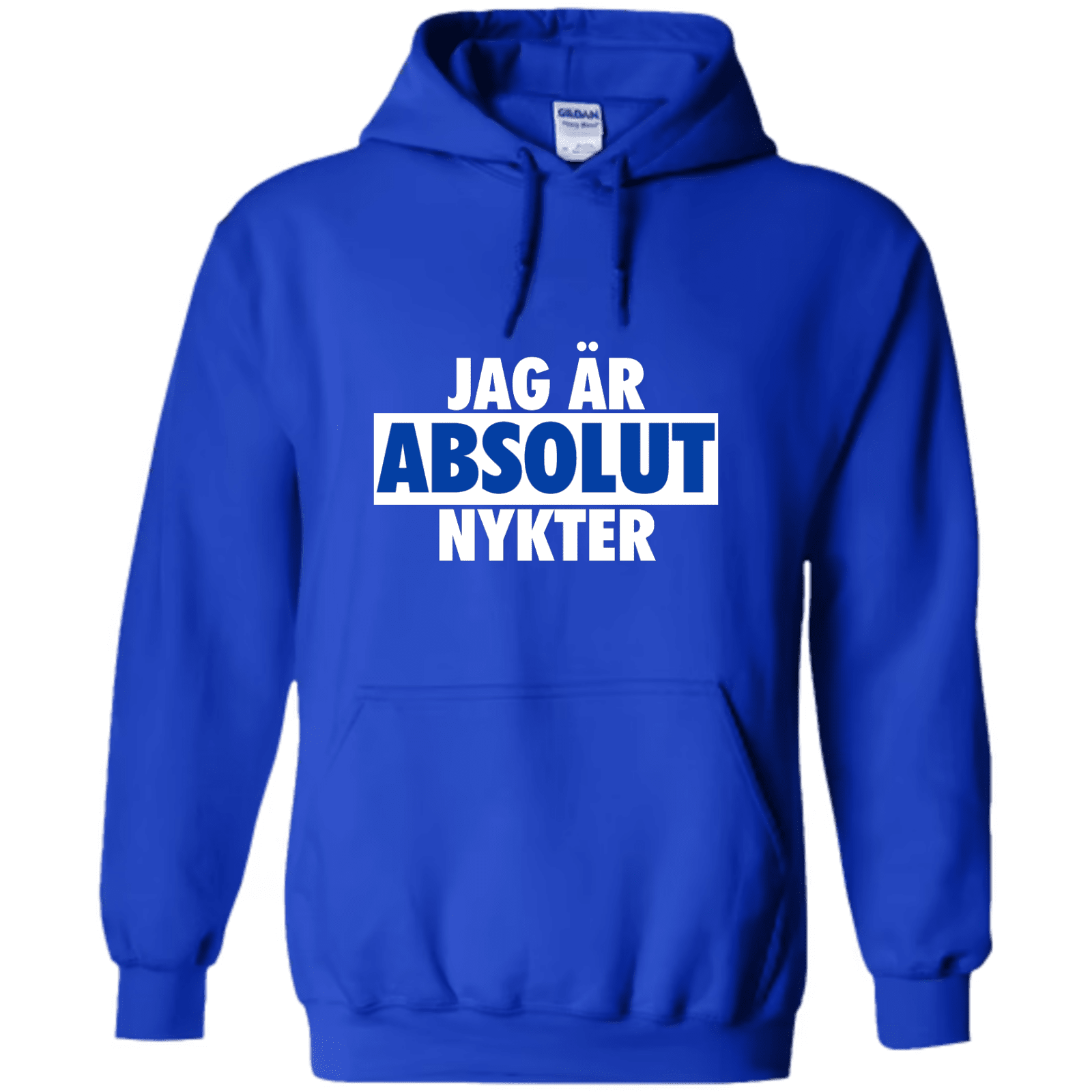 "JAG ÄR ABSOLUT NYKTER" - Hoodie med Tryck - TryckXpressen