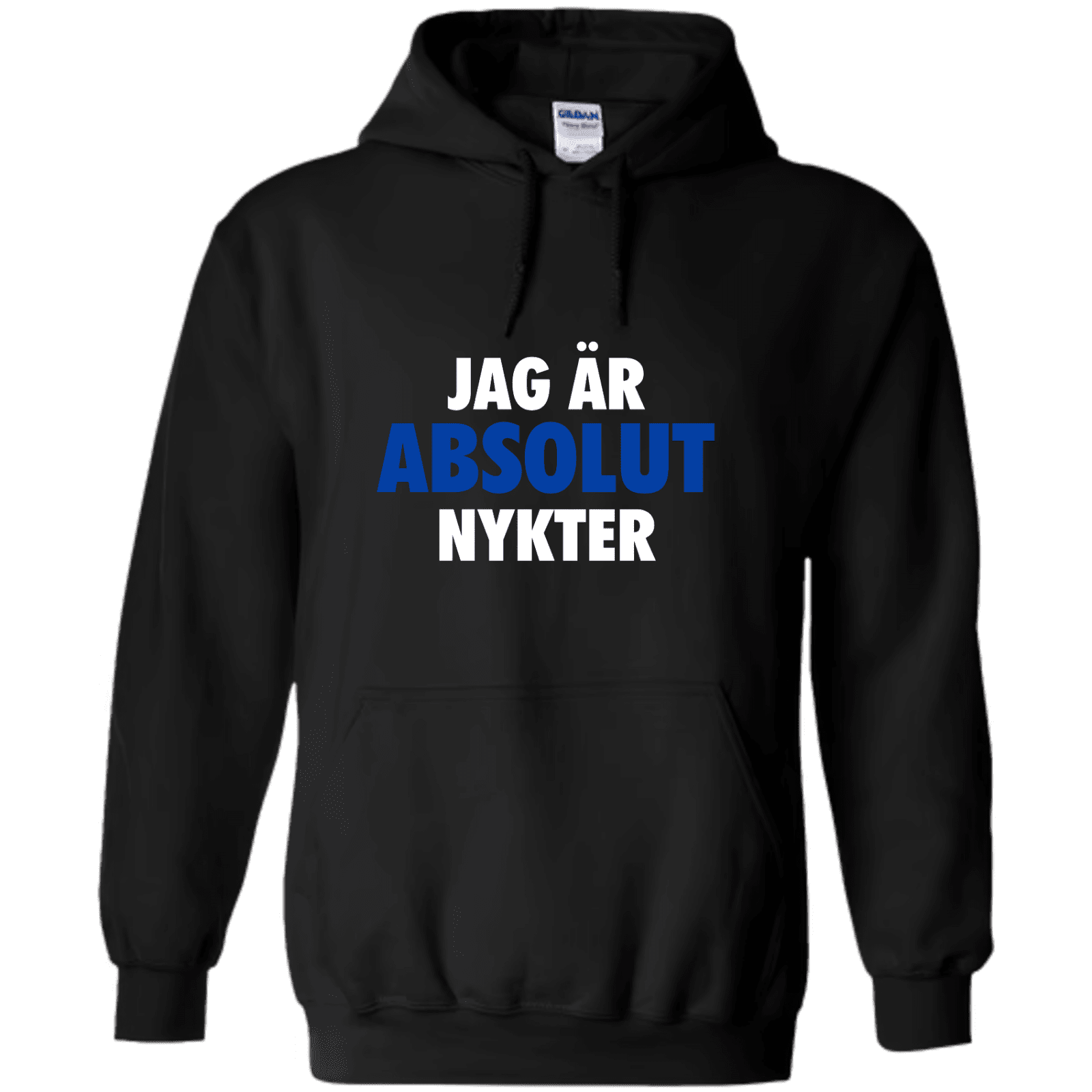 "JAG ÄR ABSOLUT NYKTER" - Hoodie med Tryck - TryckXpressen