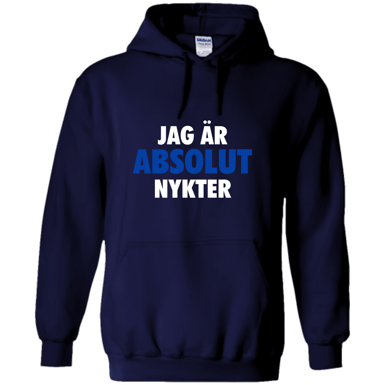 "JAG ÄR ABSOLUT NYKTER" - Hoodie med Tryck - TryckXpressen