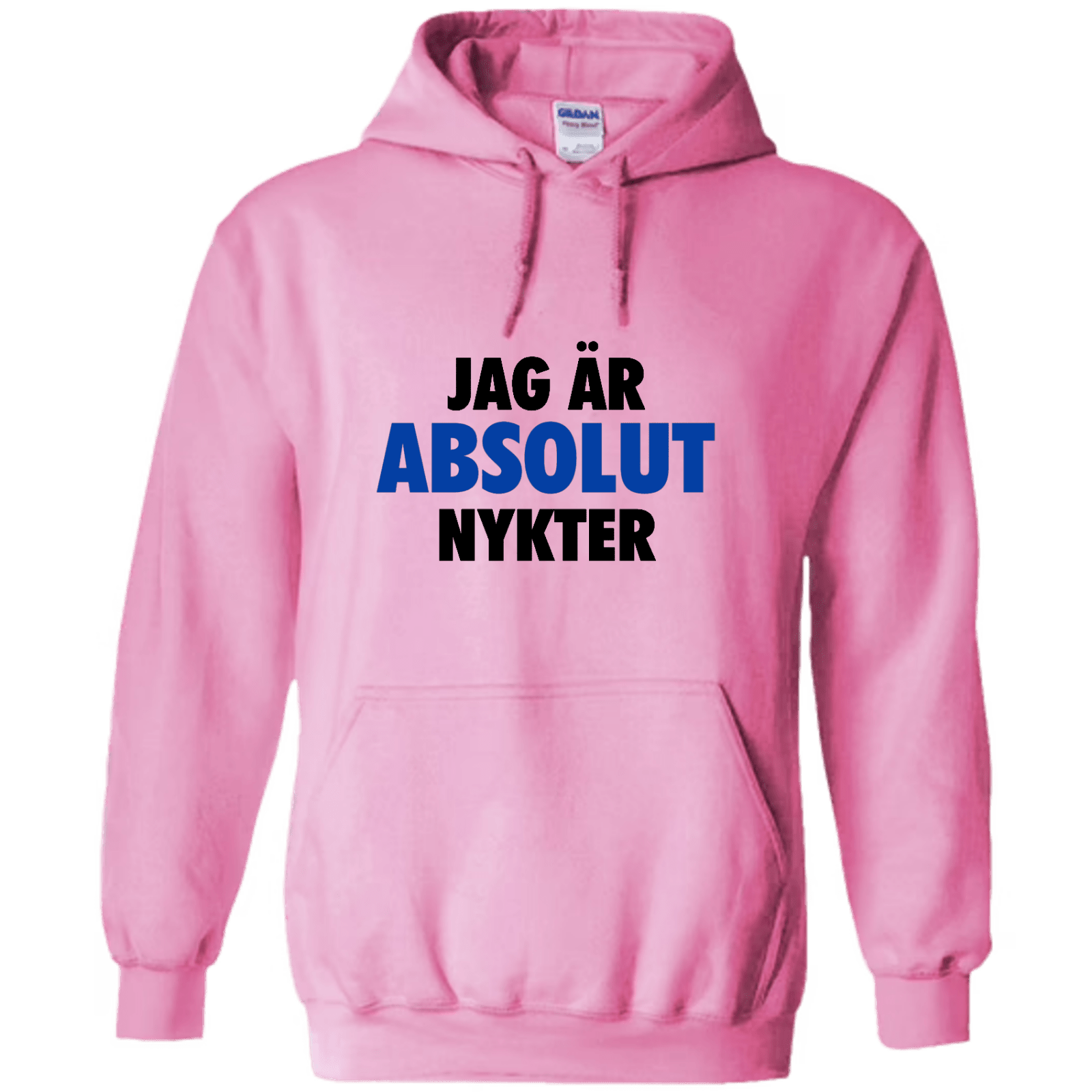"JAG ÄR ABSOLUT NYKTER" - Hoodie med Tryck - TryckXpressen