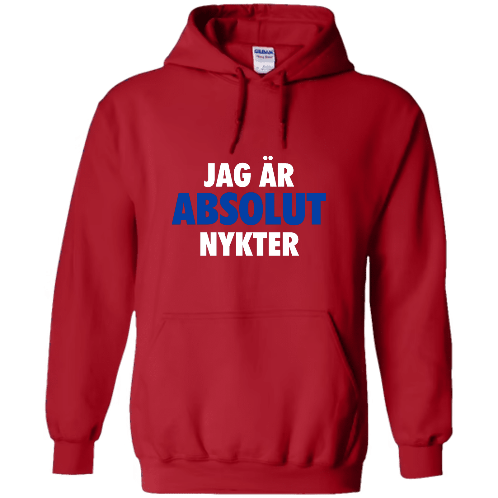 "JAG ÄR ABSOLUT NYKTER" - Hoodie med Tryck - TryckXpressen
