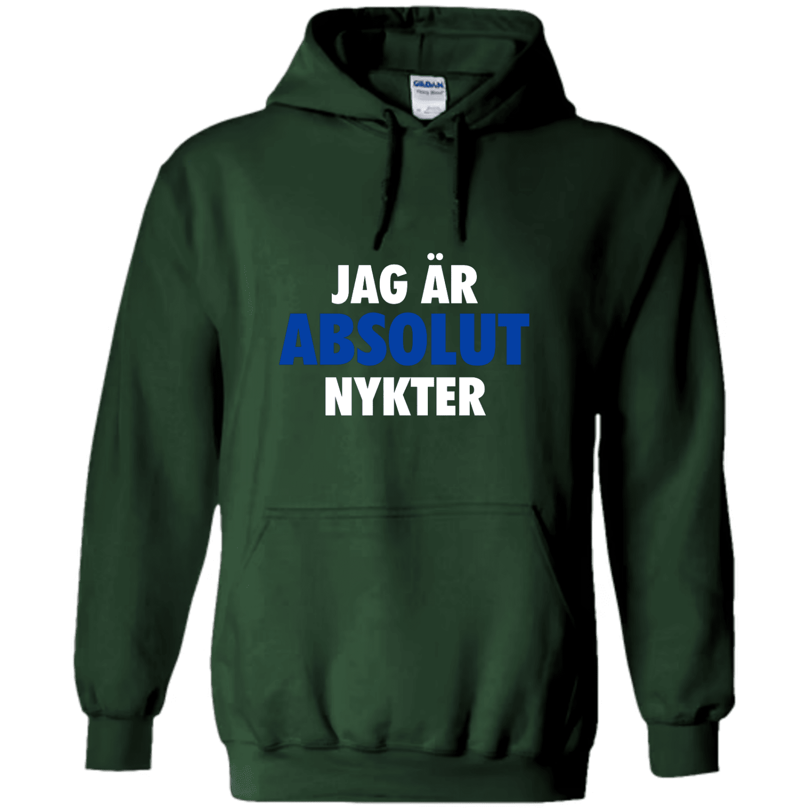 "JAG ÄR ABSOLUT NYKTER" - Hoodie med Tryck - TryckXpressen