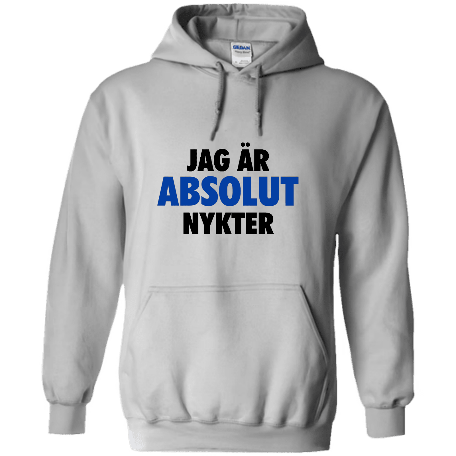 "JAG ÄR ABSOLUT NYKTER" - Hoodie med Tryck - TryckXpressen