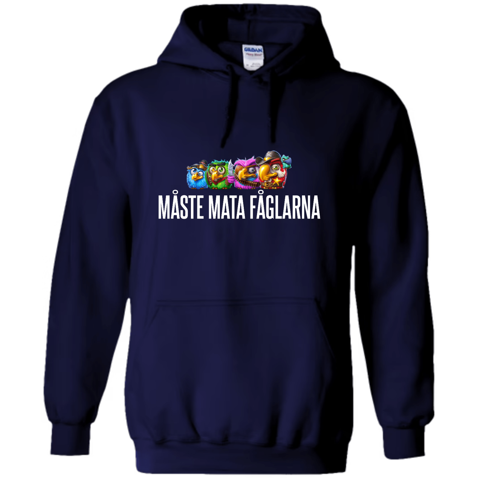 "Måste Mata Fåglarna - Hoodie med Tryck - TryckXpressen