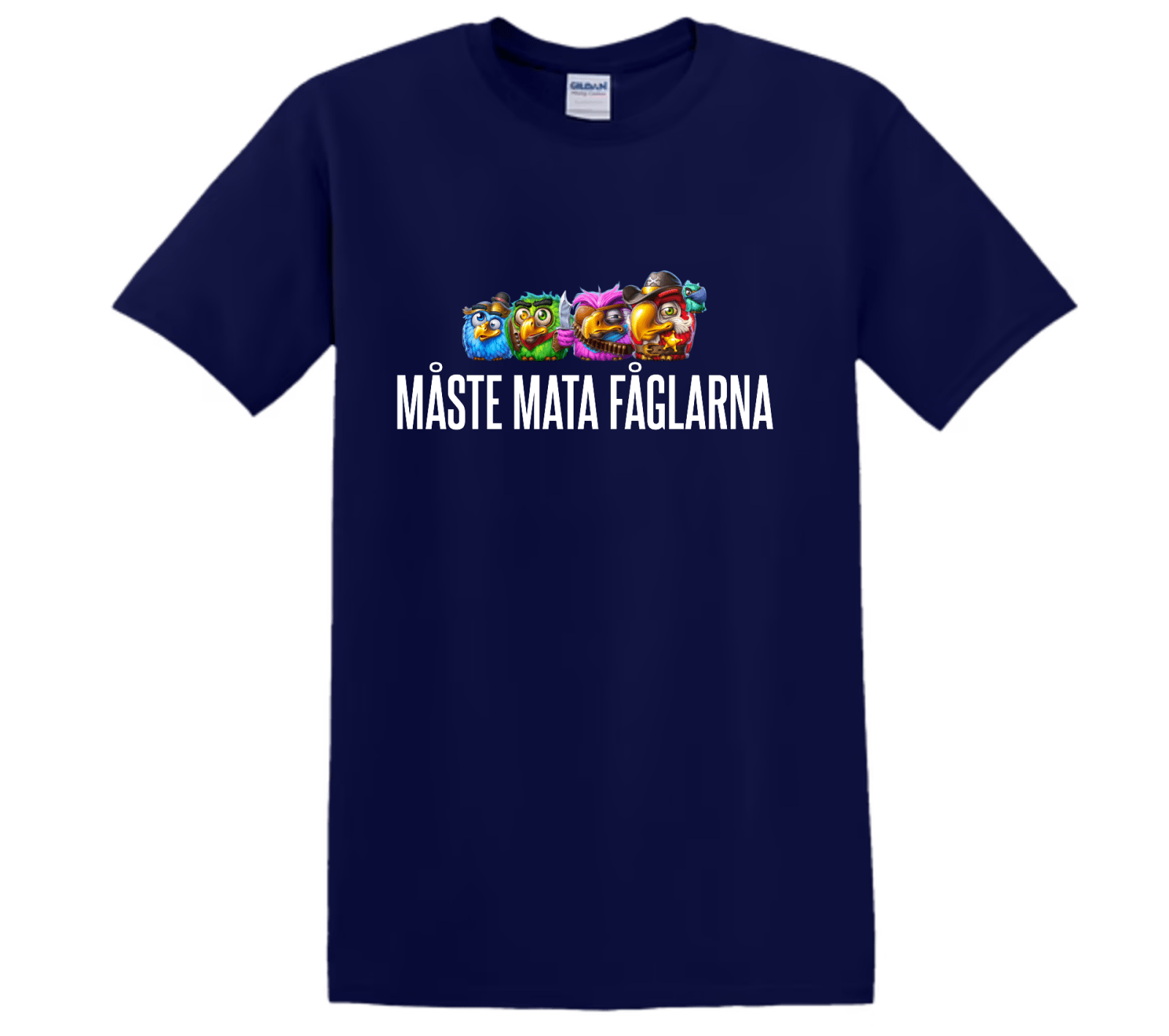 "Måste Mata Fåglarna" - T-Shirt med Tryck - TryckXpressen