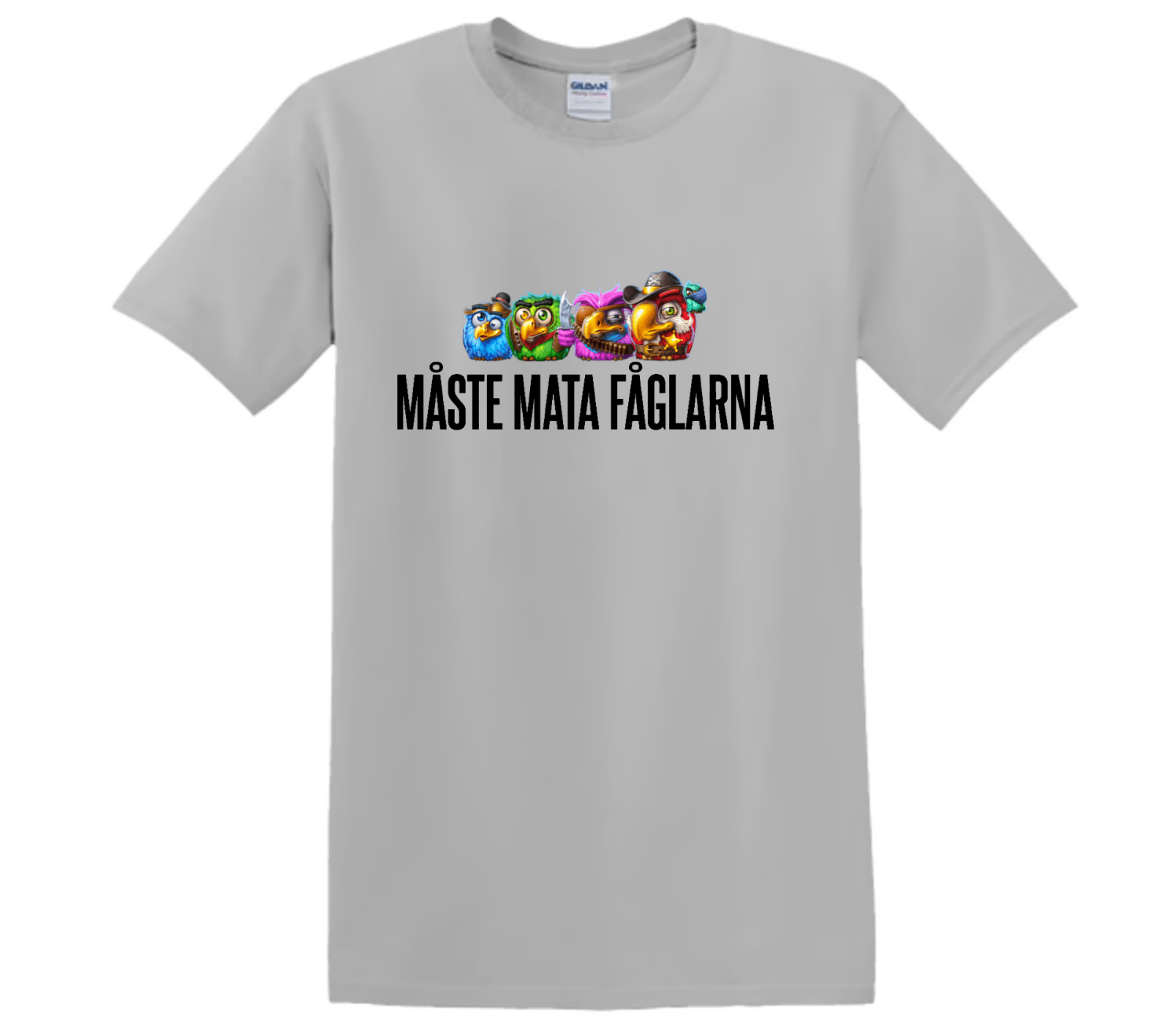 "Måste Mata Fåglarna" - T-Shirt med Tryck - TryckXpressen