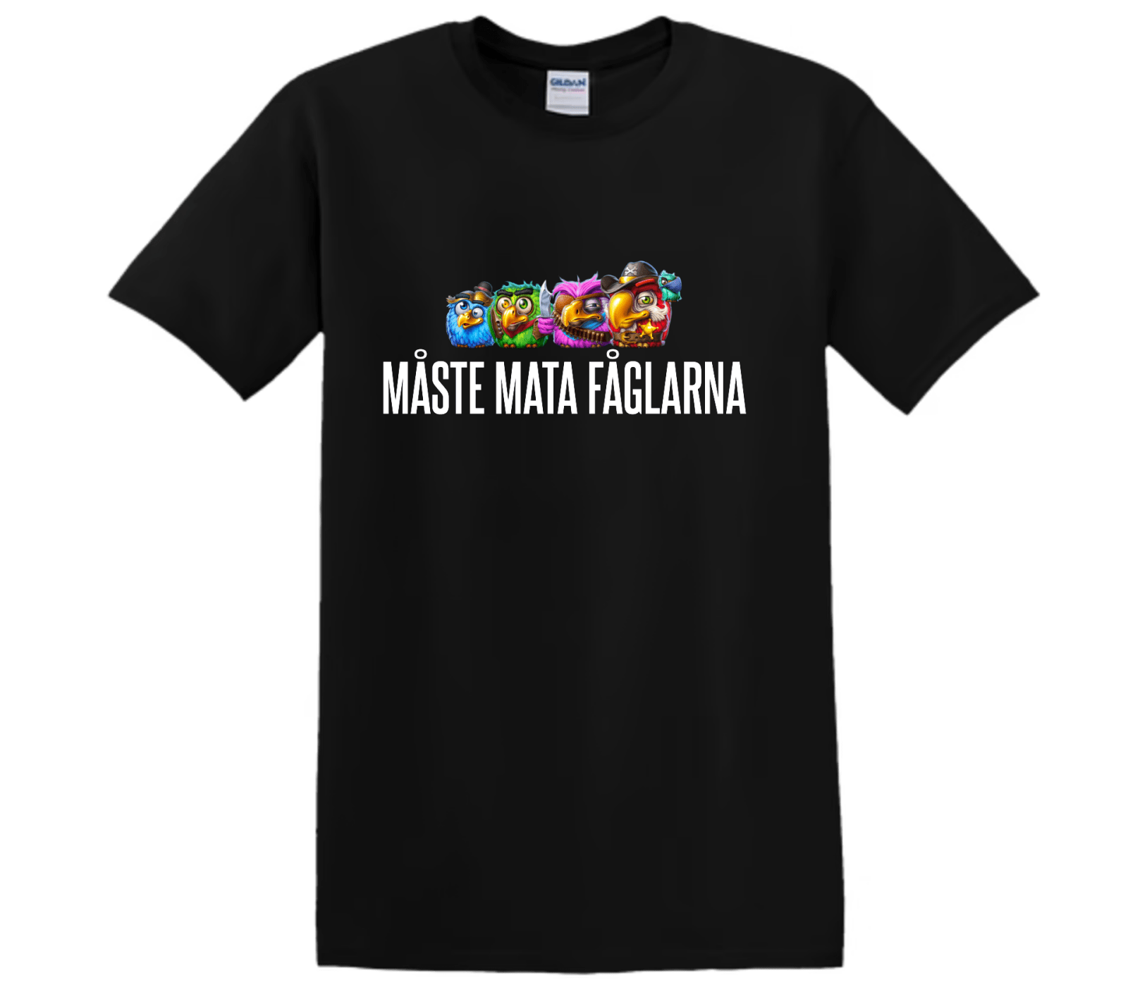 "Måste Mata Fåglarna" - T-Shirt med Tryck - TryckXpressen