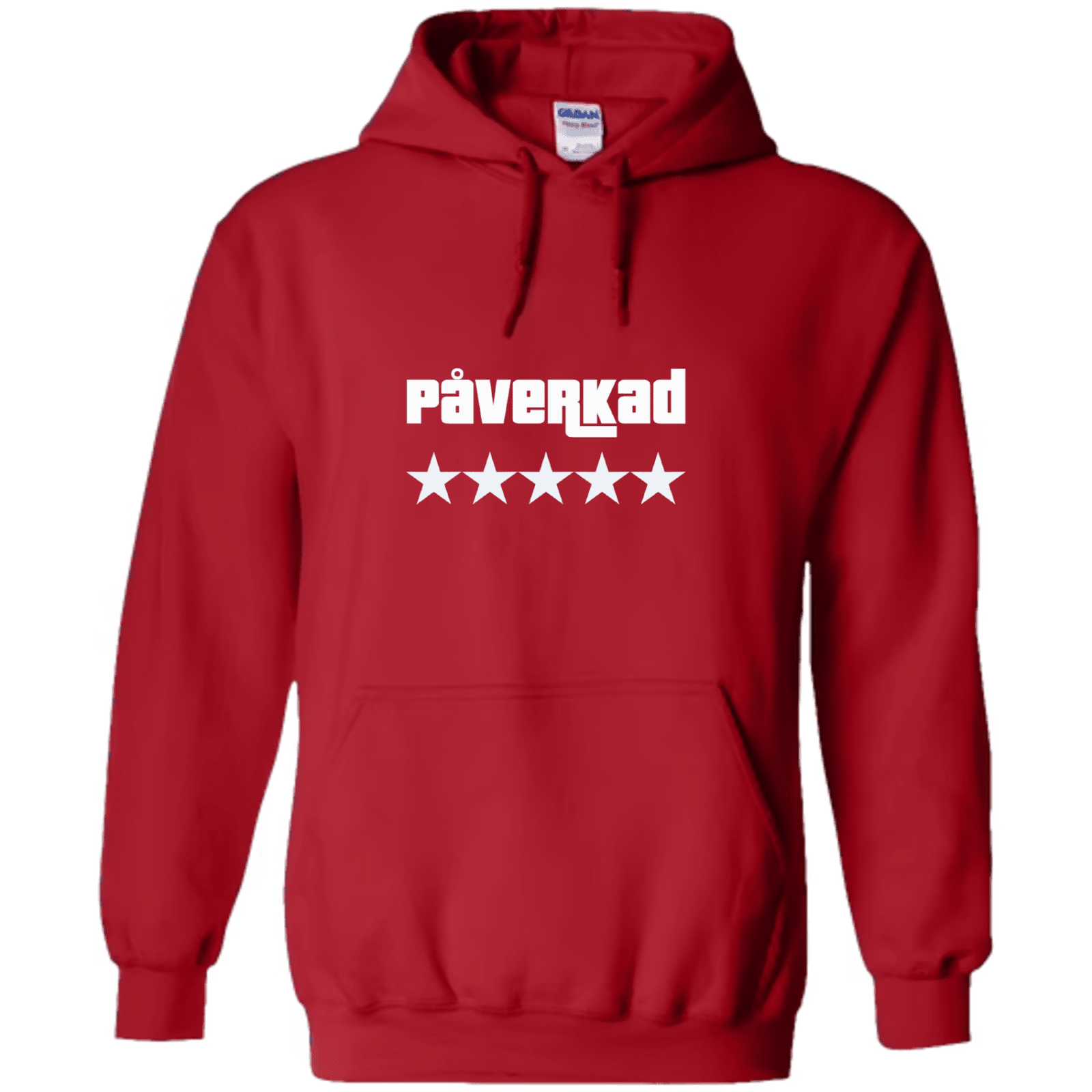 "PÅVERKAD 5 Stars" - Hoodie med Tryck - TryckXpressen