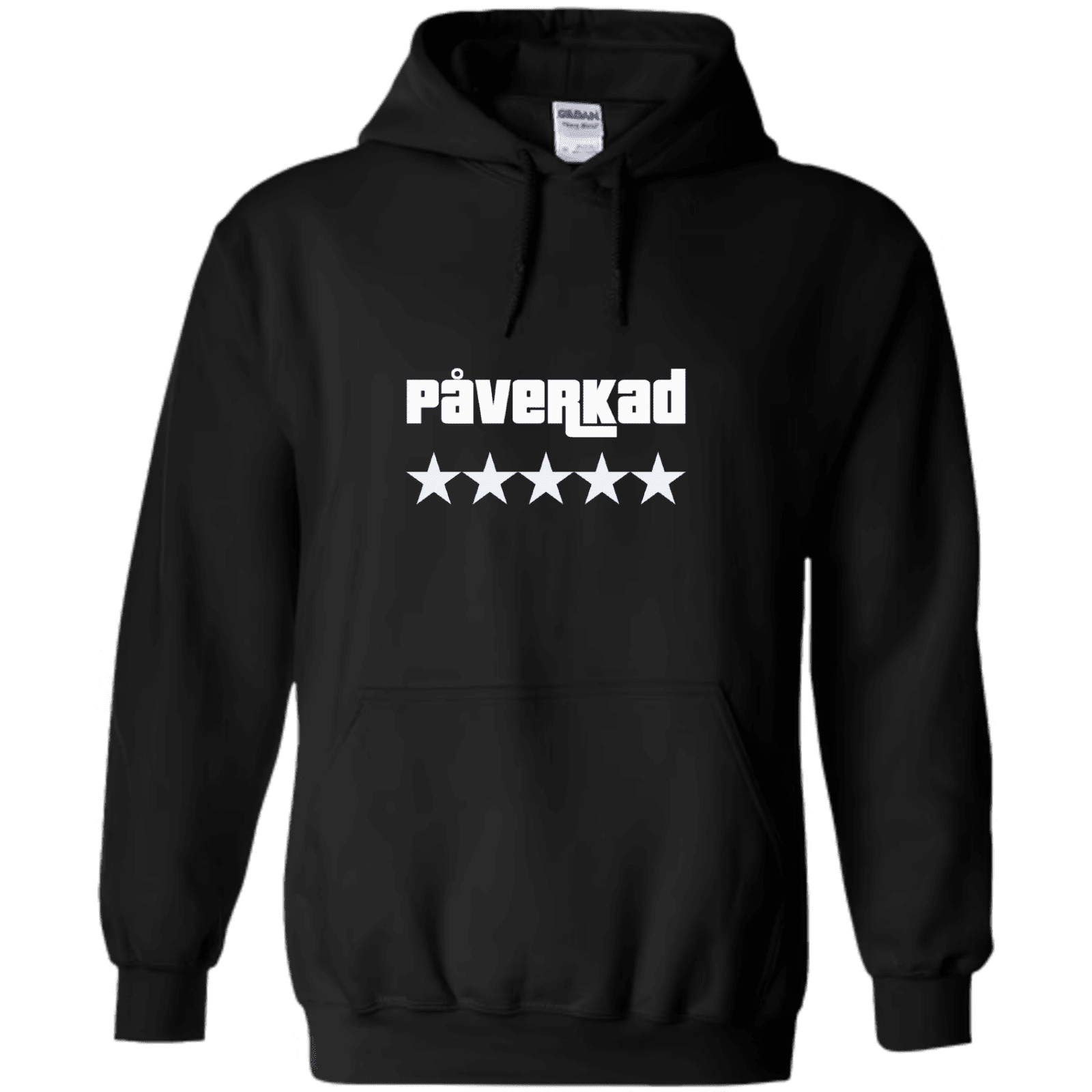 "PÅVERKAD 5 Stars" - Hoodie med Tryck - TryckXpressen