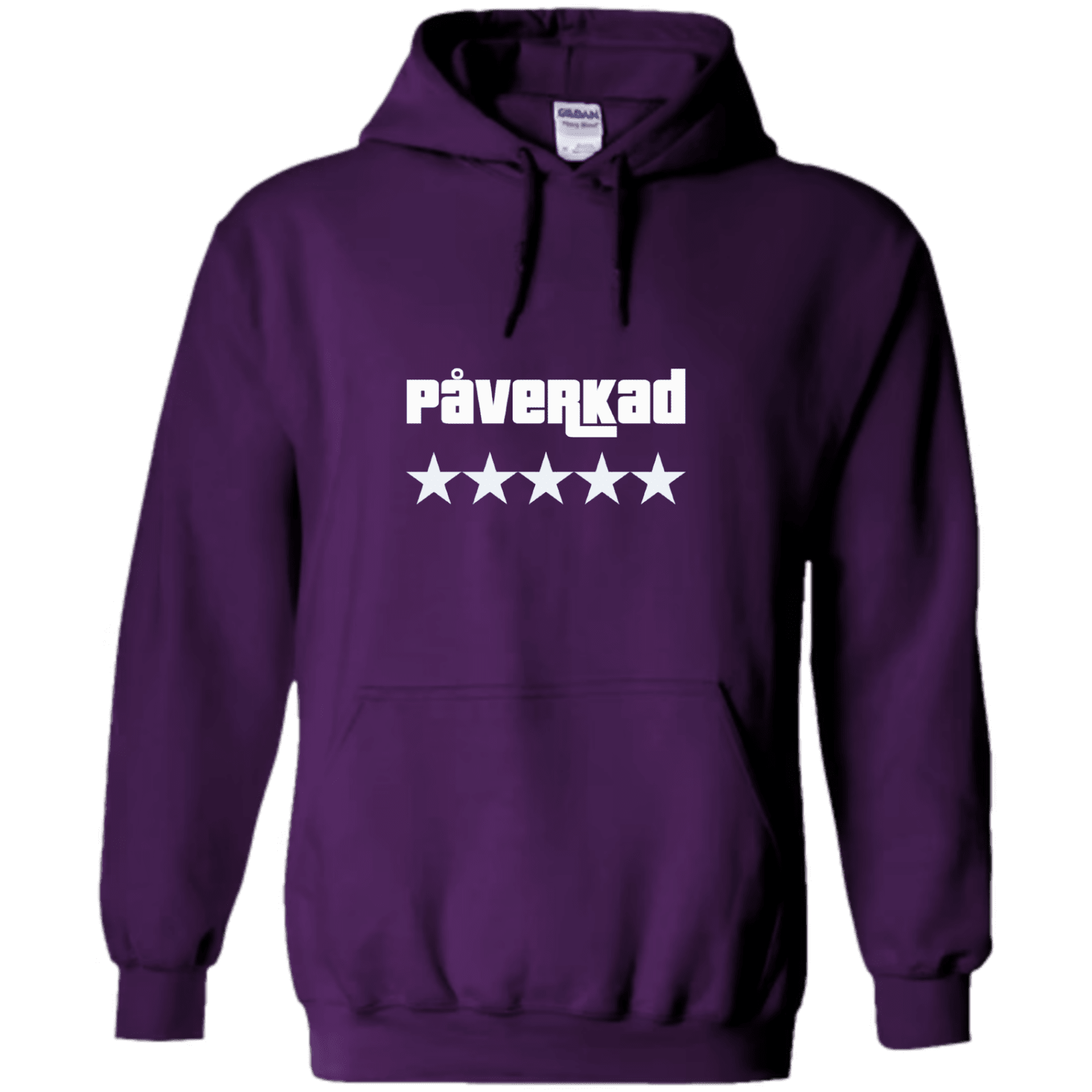"PÅVERKAD 5 Stars" - Hoodie med Tryck - TryckXpressen