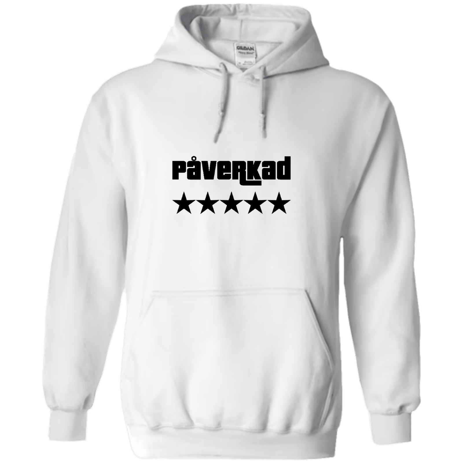 "PÅVERKAD 5 Stars" - Hoodie med Tryck - TryckXpressen