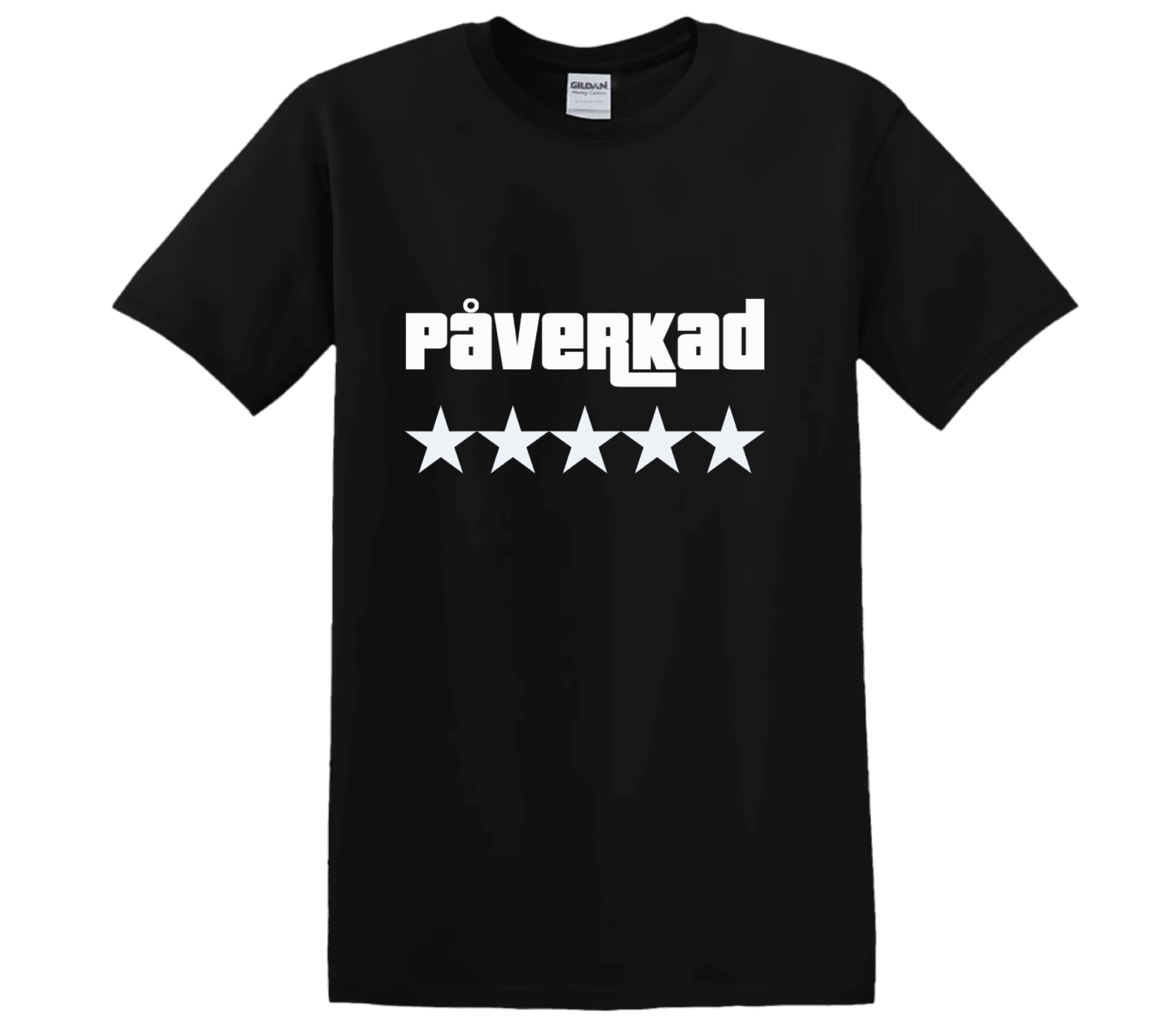 "Påverkad 5 Stars" - T-Shirt med Tryck - TryckXpressen